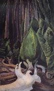 Emily Carr Sea Drift at the edge of the forest oil painting reproduction